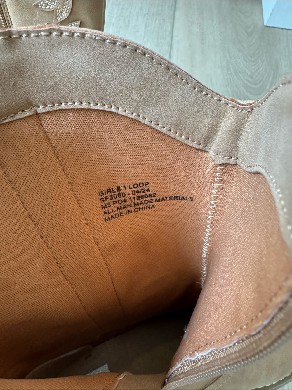 Dolce Vita Tan Western Cowboy Boots - Little Girls Size 1. Like New - Picture 6 of 7